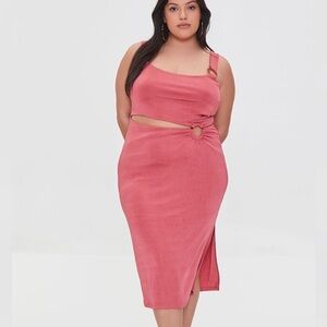Plus Size Cutout 0-Ring Dress